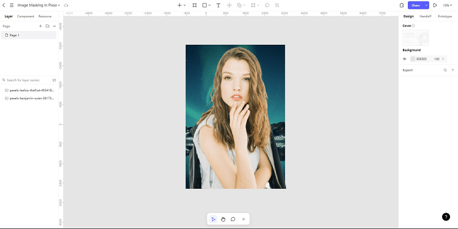 add a portrait image to the canvas