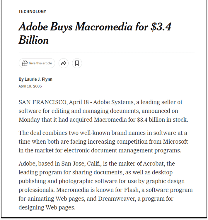 adobe buys macromedia