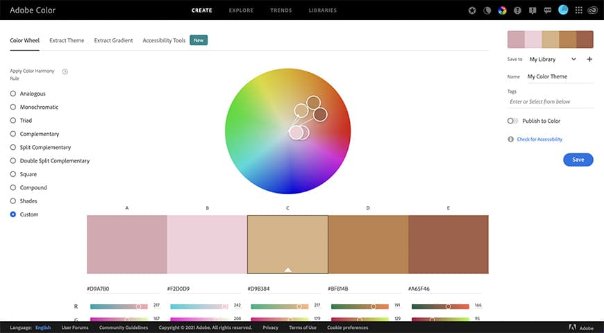 adobe color wheel