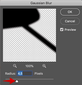 applying gaussian blur to the shadow layer