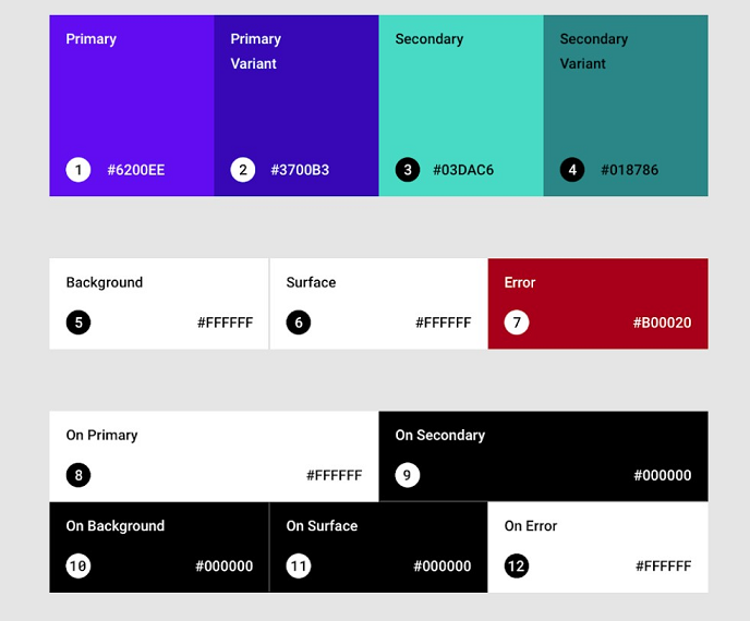 baseline material color theme