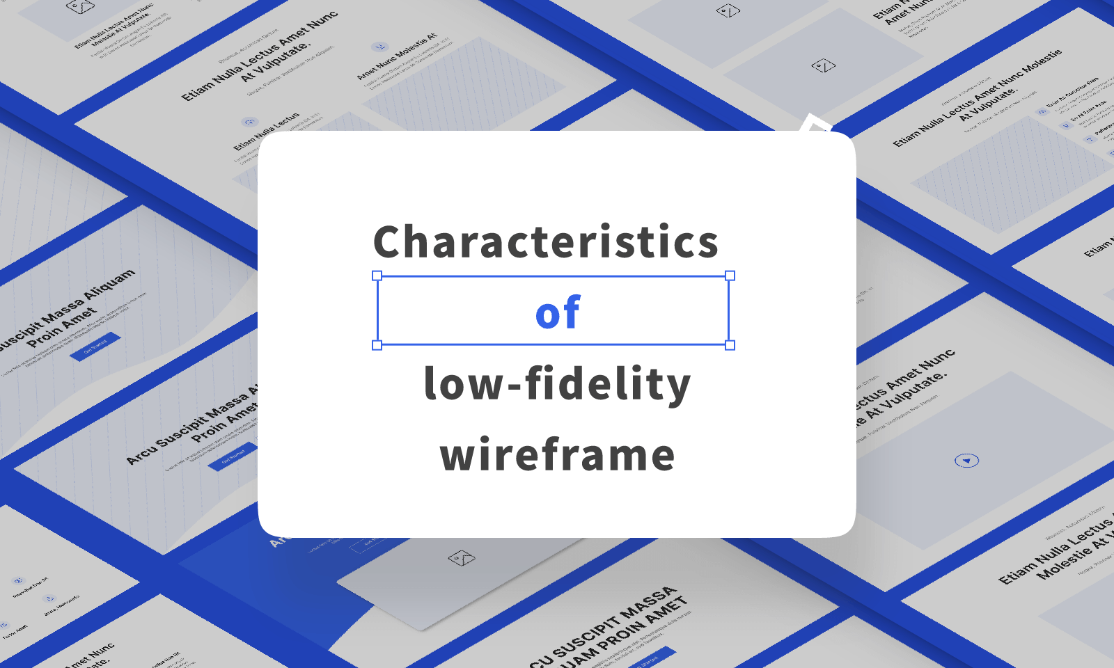 characteristics of low fidelity wireframe