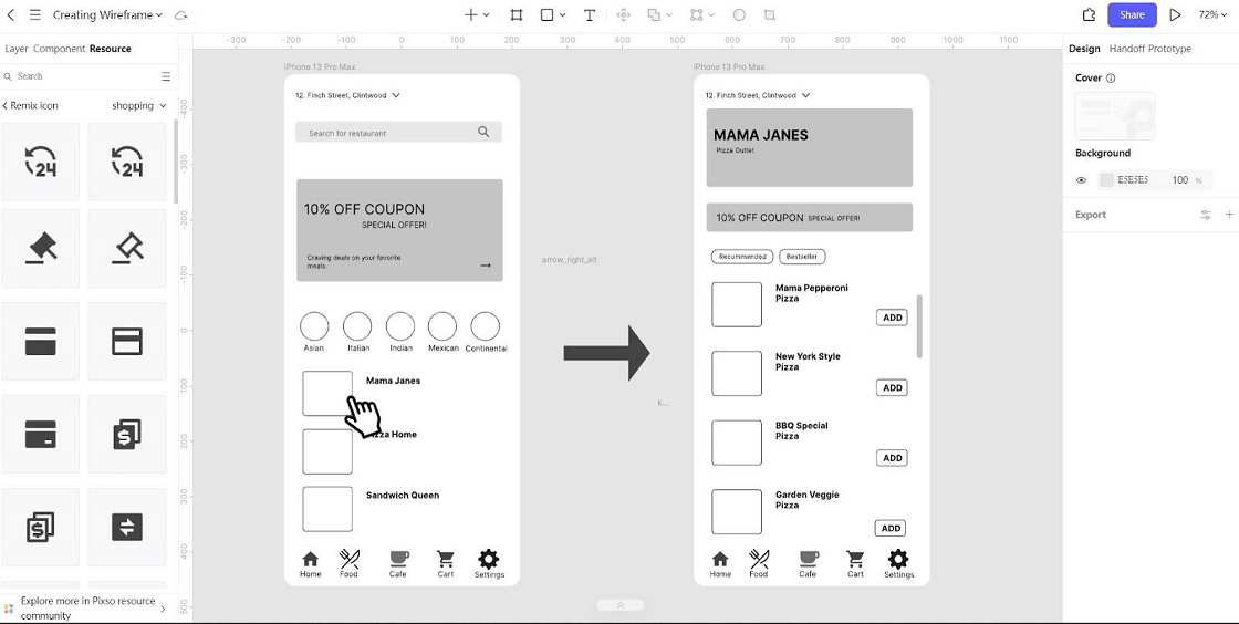connect other wireframes