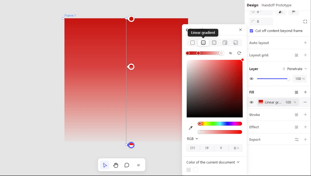 create gradients in pixso step 3