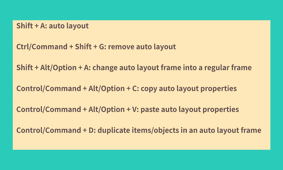 figma auto layout shortcuts