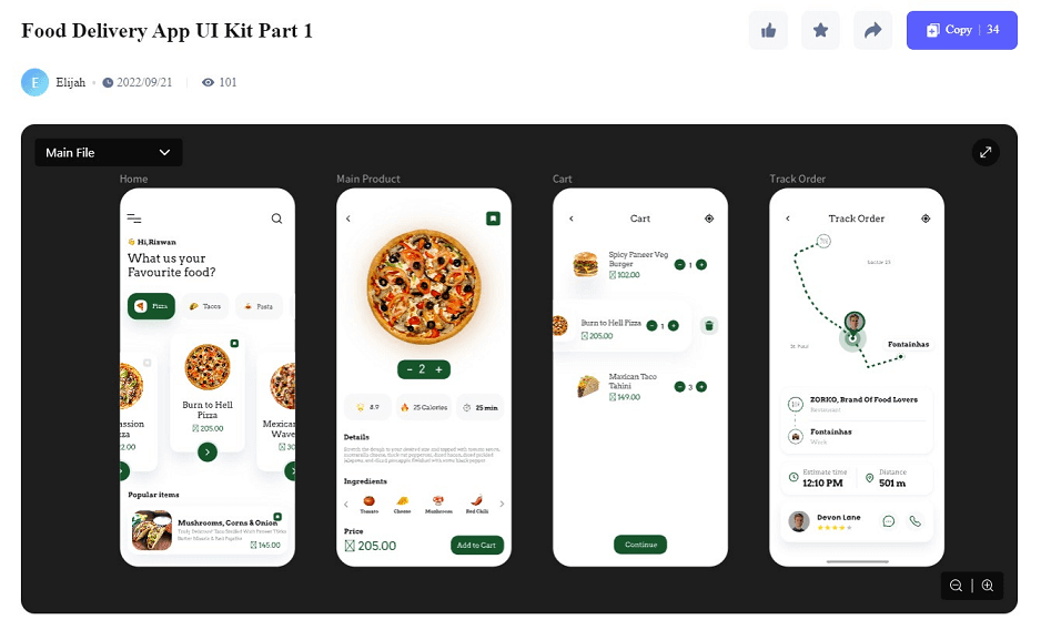 food delivery design