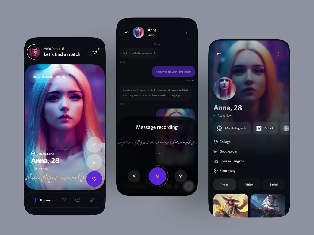 gamer dating app by yehor