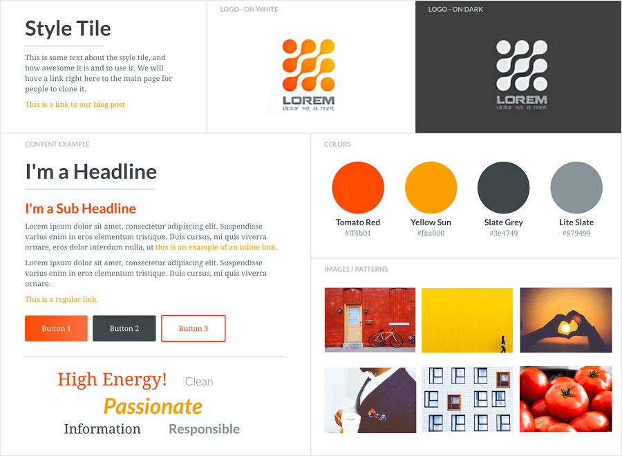 mood board of webflow