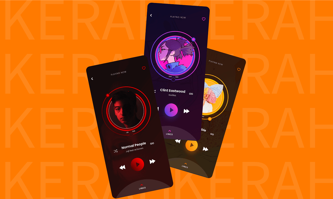  Trendy Music Player UI Design Examples for Inspiration