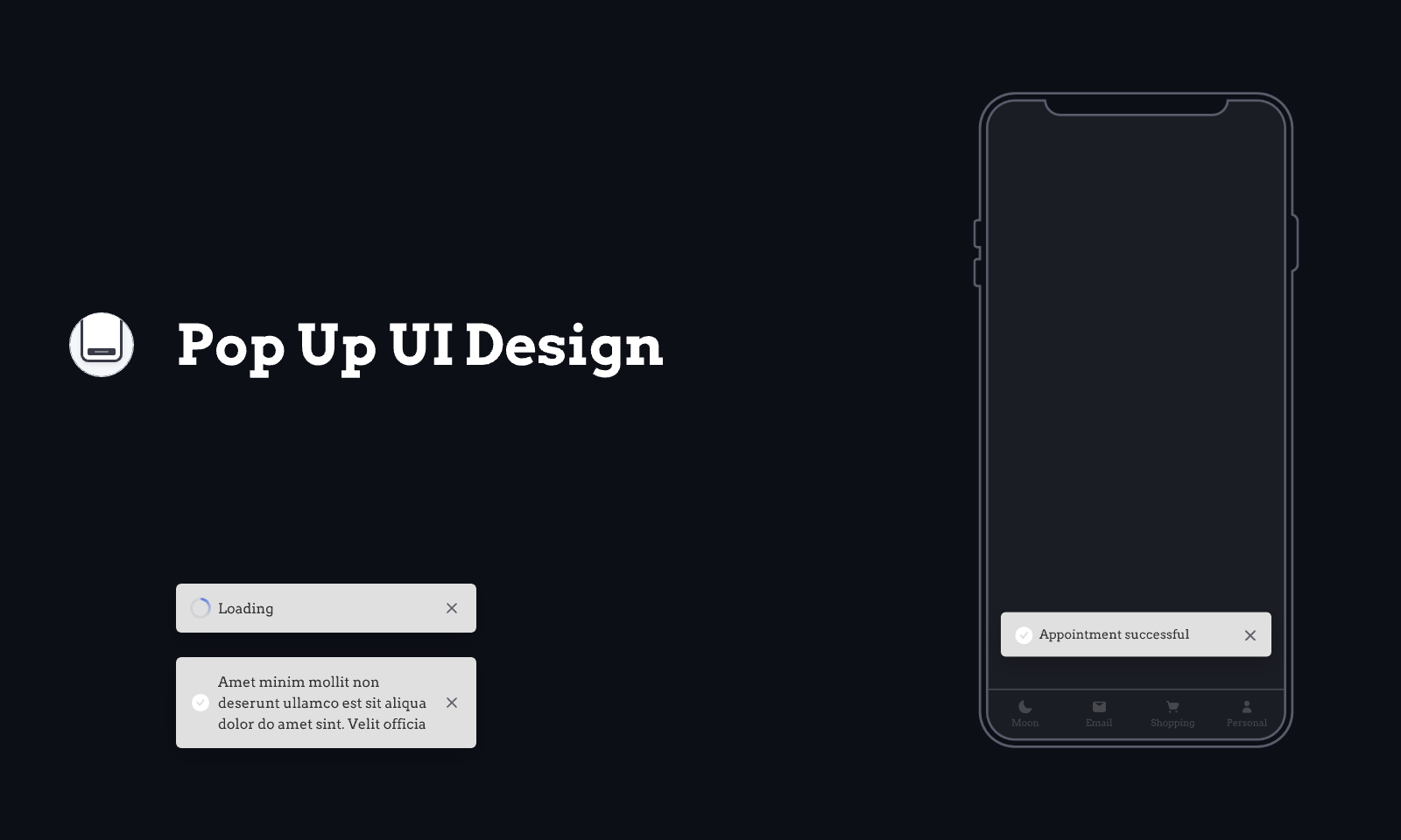 popup ui design