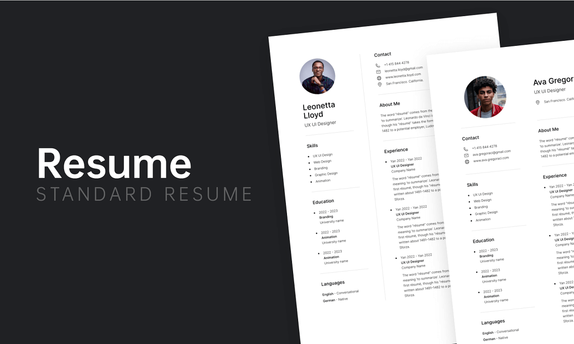  5 Customizable Resume Design Templates For Your Next Job Interview