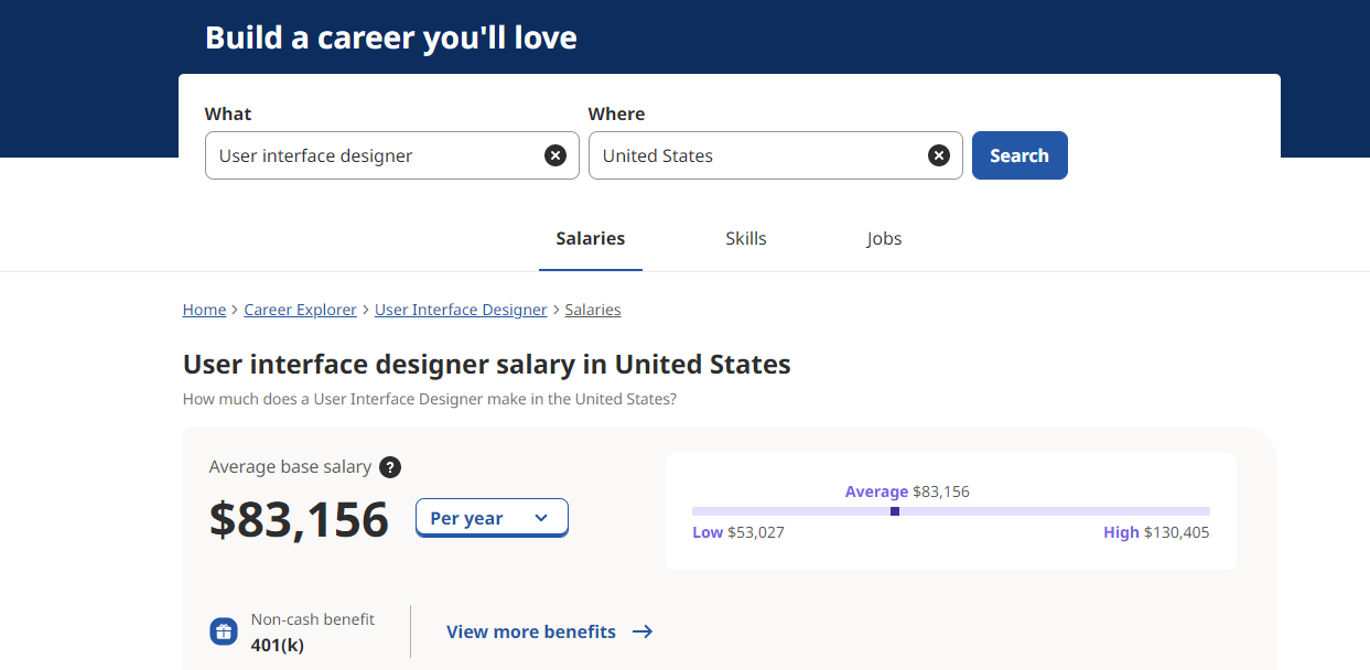 ui designer salary