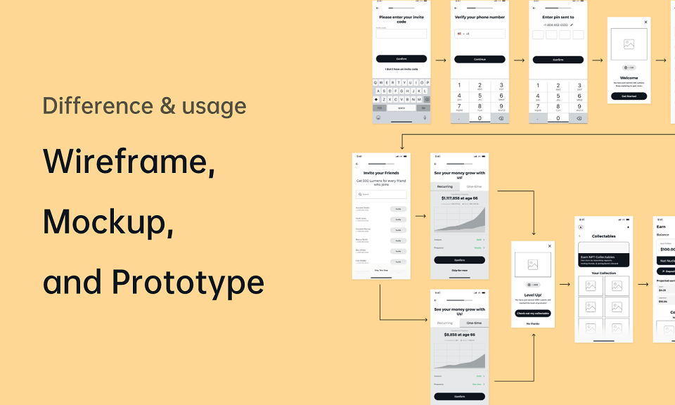 Wireframe VS Mockup VS Prototype: The Difference and Usage